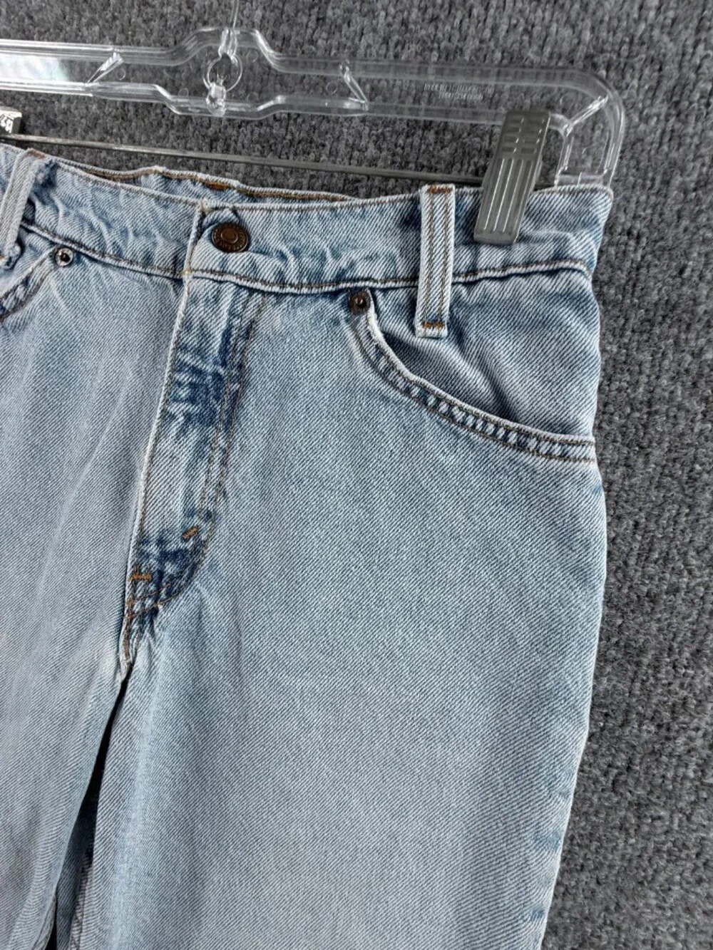 VTG Levis Orange Tab Size 14 Jort Shorts USA Women Blue Denim Cotton ACTL 25x10